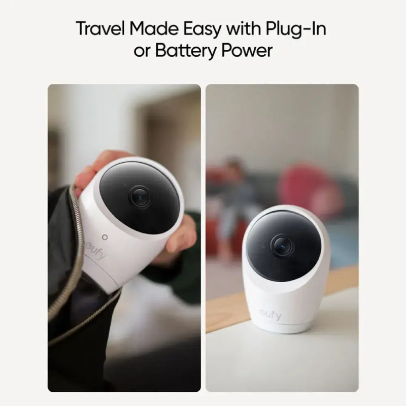 eufy E20 Baby Monitor with 2K Camera and 60° Tilt - White
