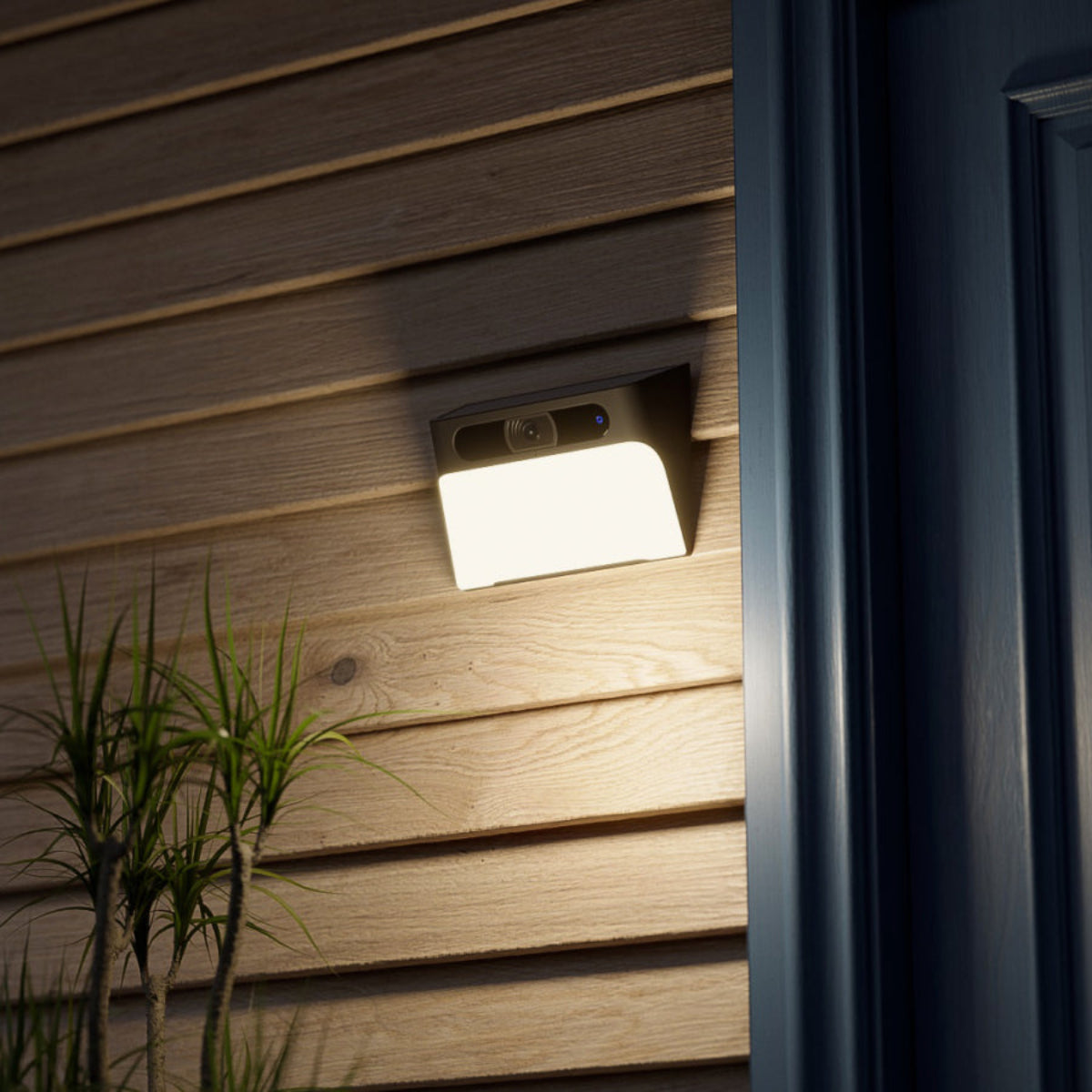 eufy S120 2K Solar Wall Light Cam with Night Vision - Black/White