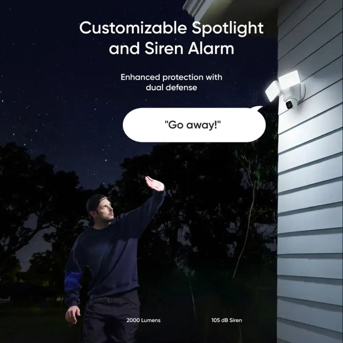 eufy E30 Wired Outdoor Floodlight Camera with Wi-Fi Connectivity - White