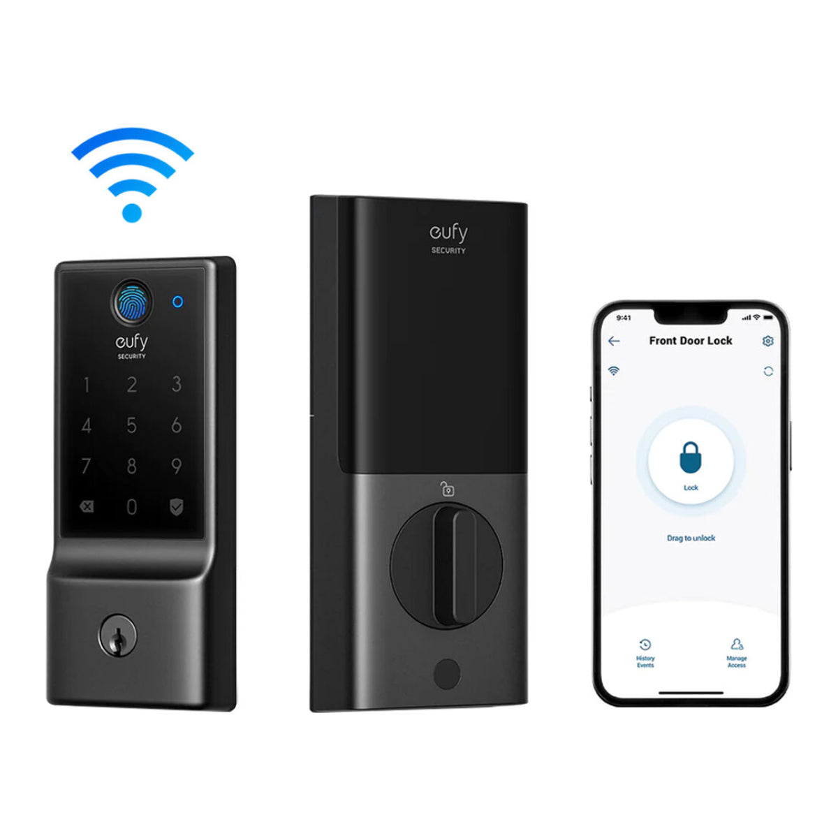 eufy C220 Deadbolt Smart Lock with Fingerprint Lock - Black