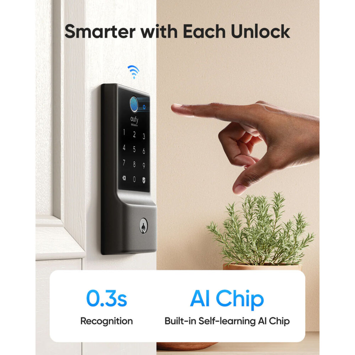 eufy C220 Deadbolt Smart Lock with Fingerprint Lock - Black