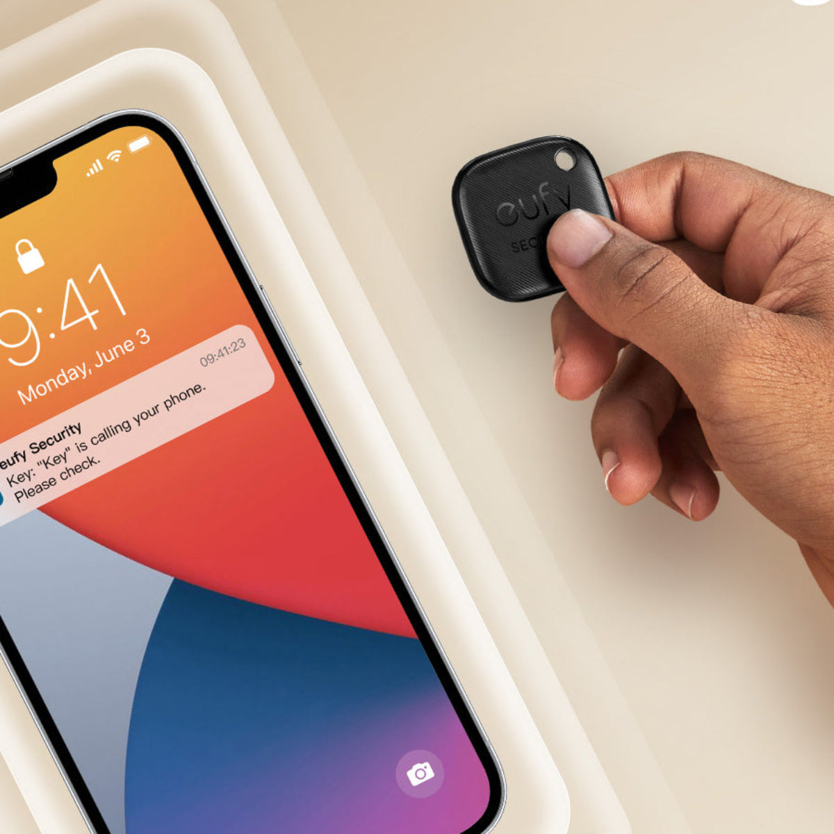 eufy T87B0011 SmartTrack Link Tracker with Loud Built-In Alarm - Black