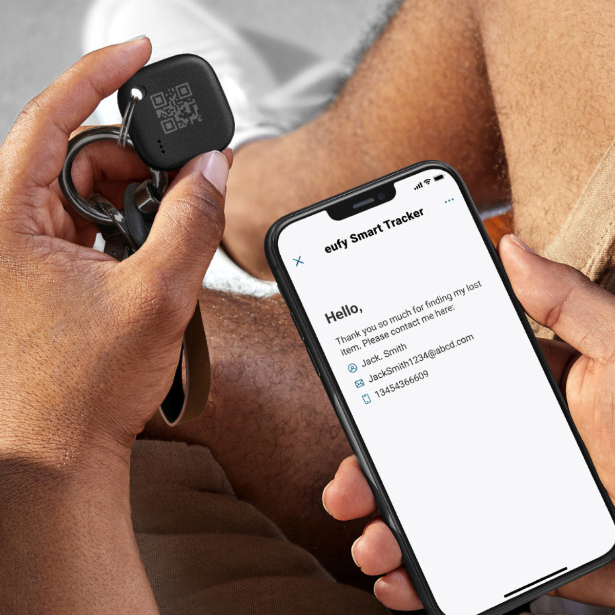 eufy T87B0011 SmartTrack Link Tracker with Loud Built-In Alarm - Black