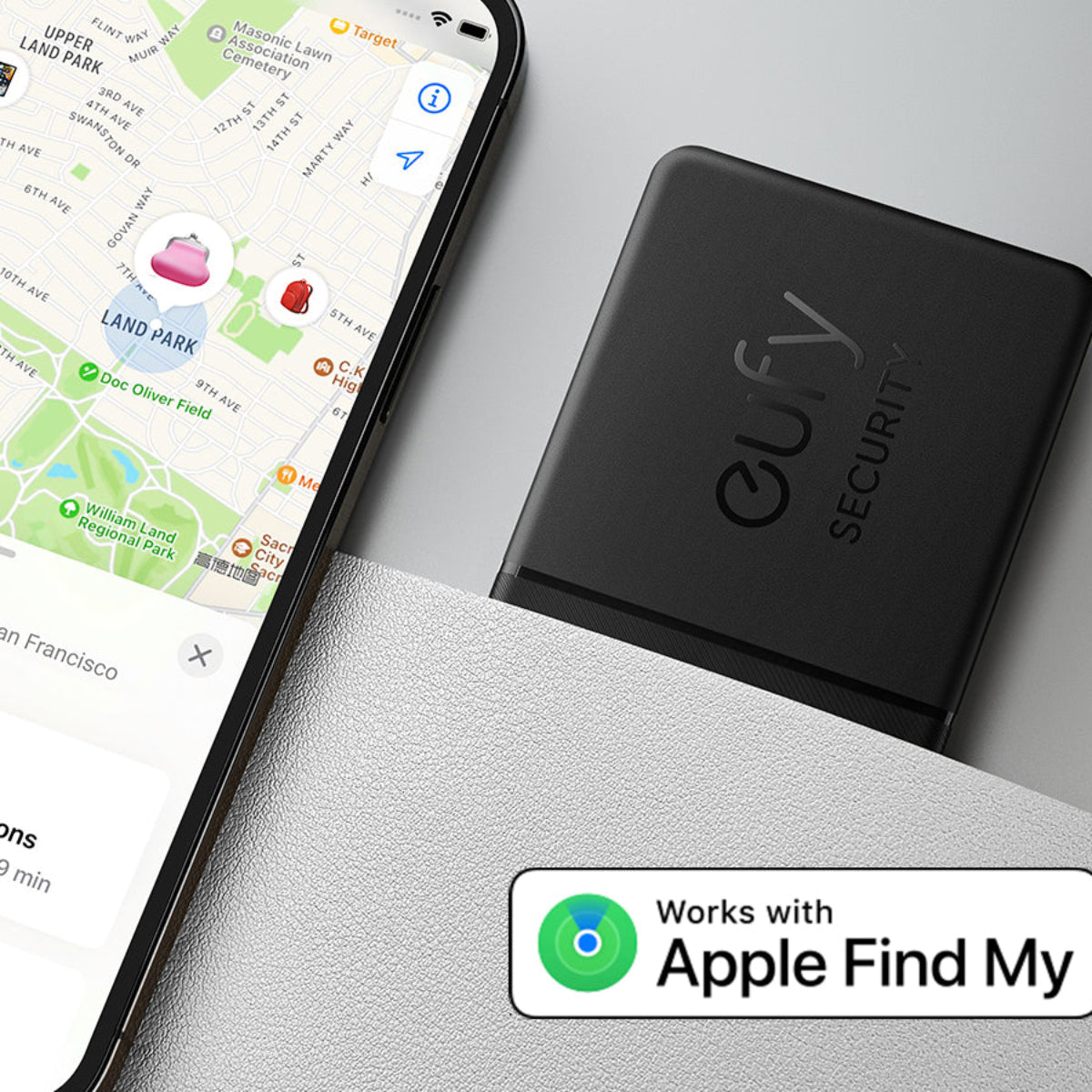 eufy T87B2011 Security SmartTrack Card with Ultra-Loud Alarm - Black