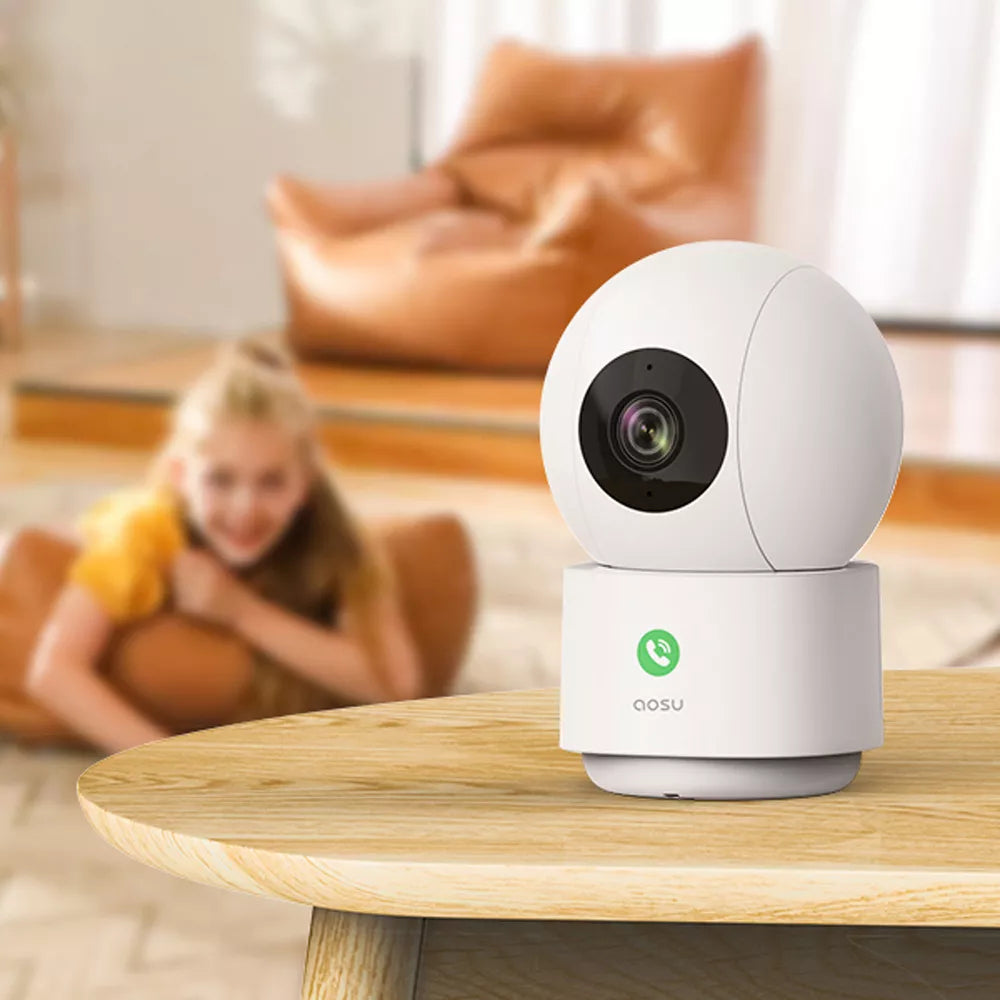 aosu C2E 2K QHD Wi-Fi Smart Security Camera with Smart Motion Tracking - White