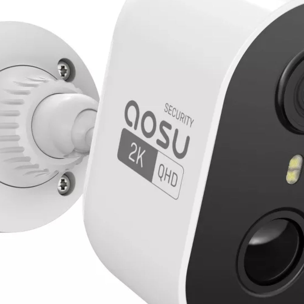 aosu C6L 2K QHD 3.0-MP Wi-Fi AI-Smart Security Camera with PIR Motion Detection - White