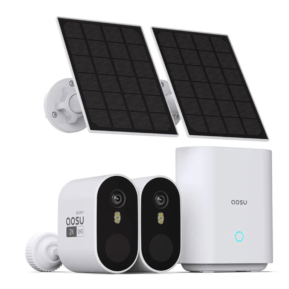 aosu C7P-2H Wi-Fi IP CCTV Camera Kit - White/Black