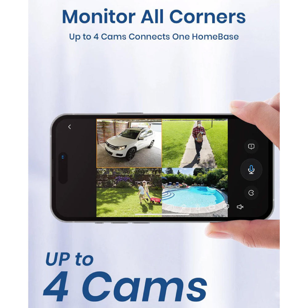 aosu C7P-2H Wi-Fi IP CCTV Camera Kit - White/Black