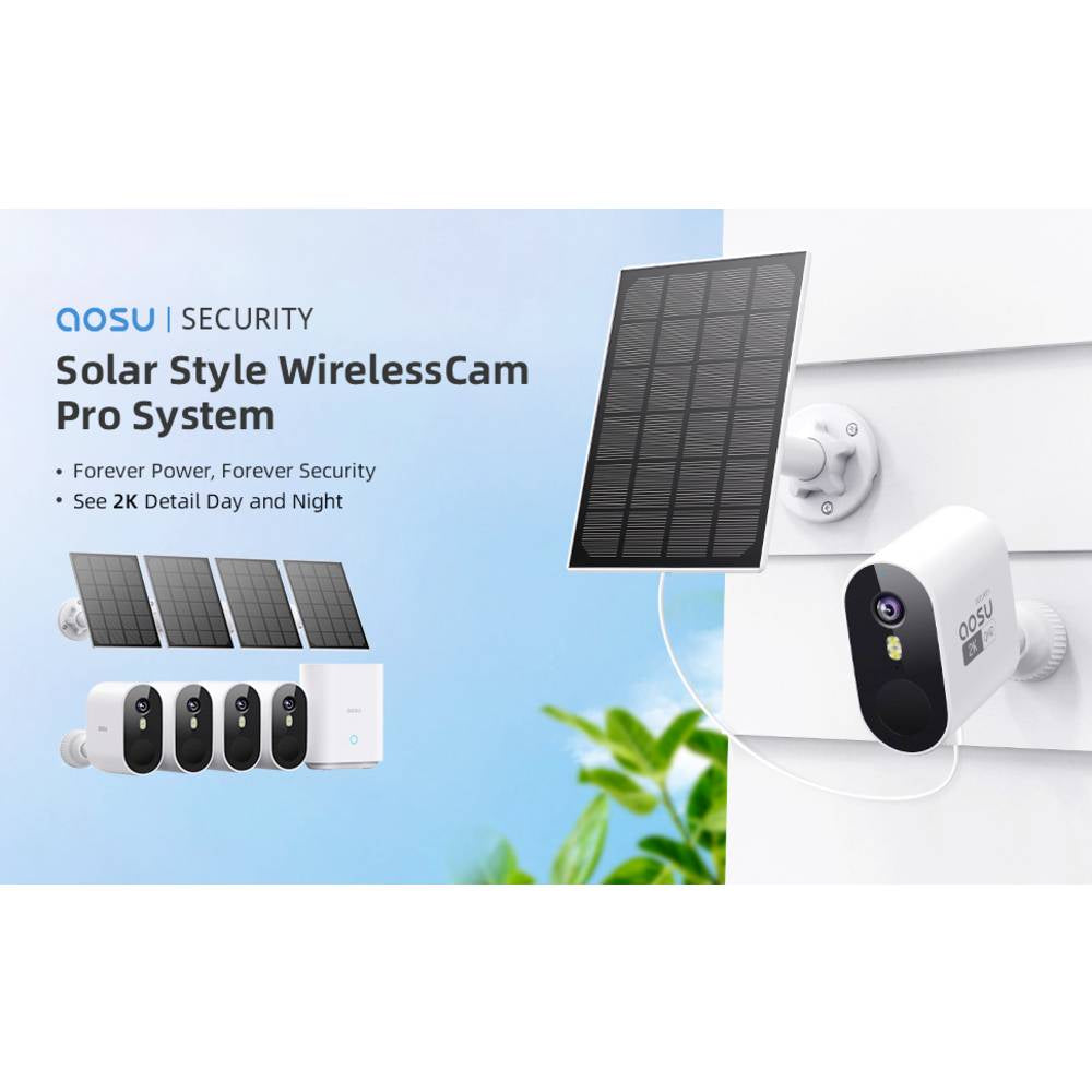 Aosu C7P-4H Wi-Fi IP CCTV Camera Set - White