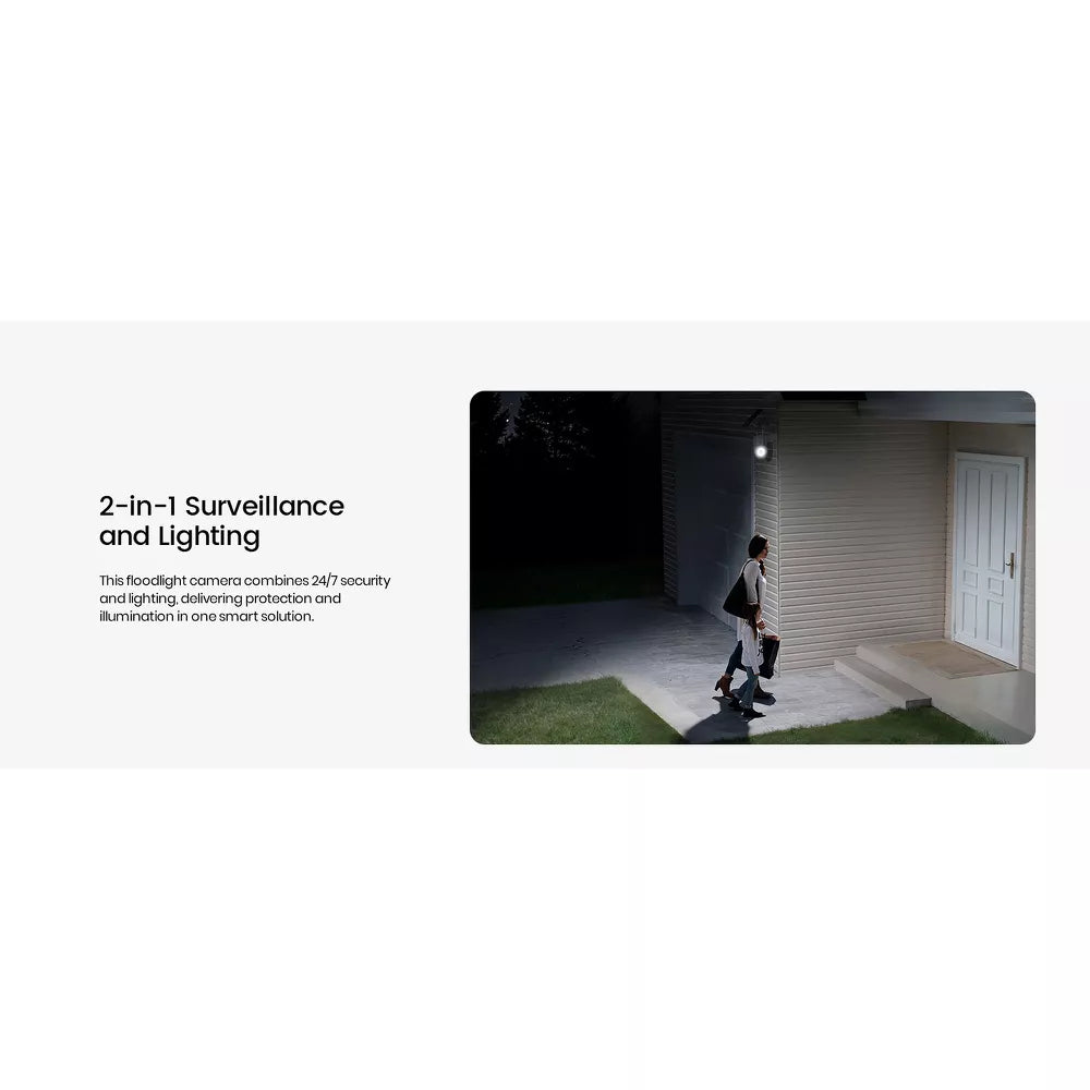 Aosu C9S 3K 5.0-MP Wi-Fi Outdoor AI-Smart Solar Security Camera with Panoramic PTZ - White