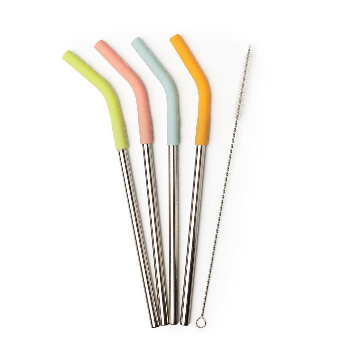 Krumbs Kitchen Elements Stainless Steel Drinking Straws - Set of 4