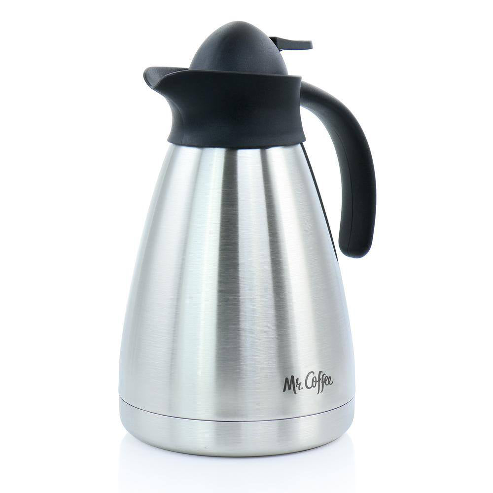Mr. Coffee Olympia 1-Quart Insulated Thermal Coffee Pot - Silver