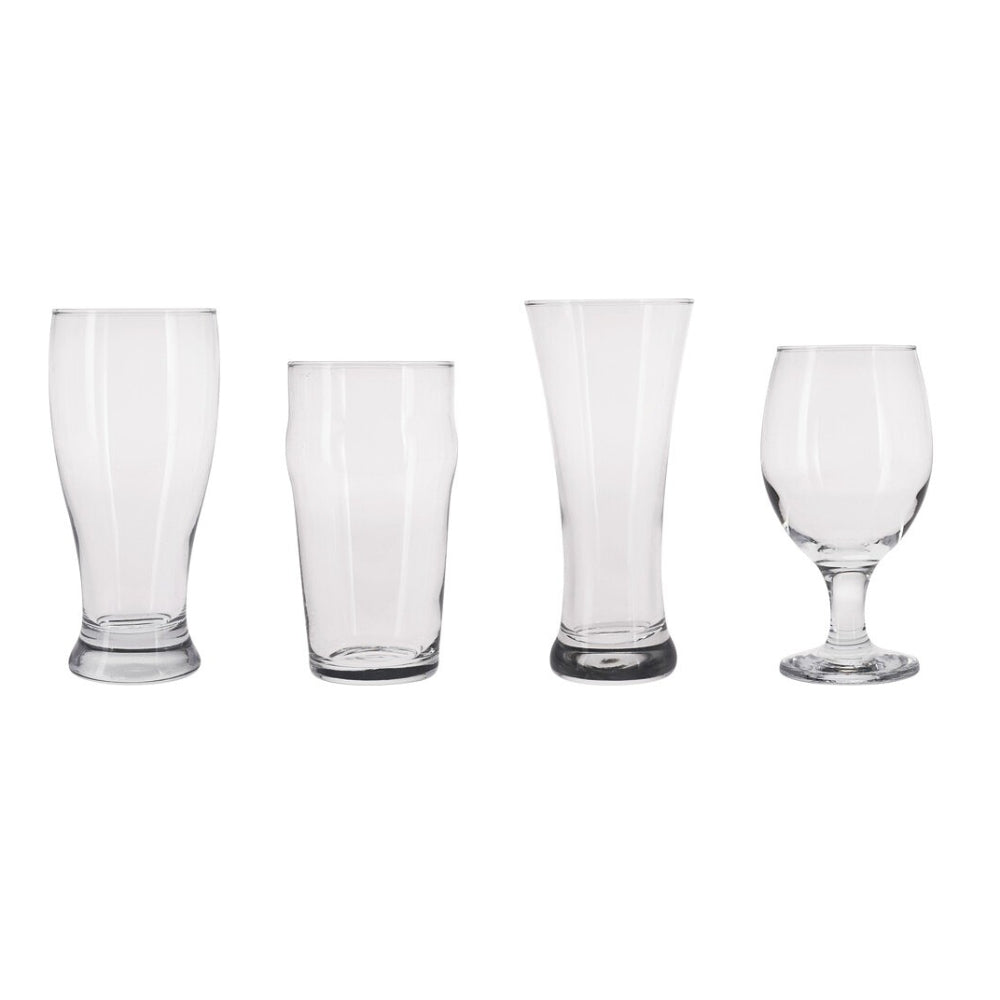 Koopman 8-Piece Beer Glass Set - Clear