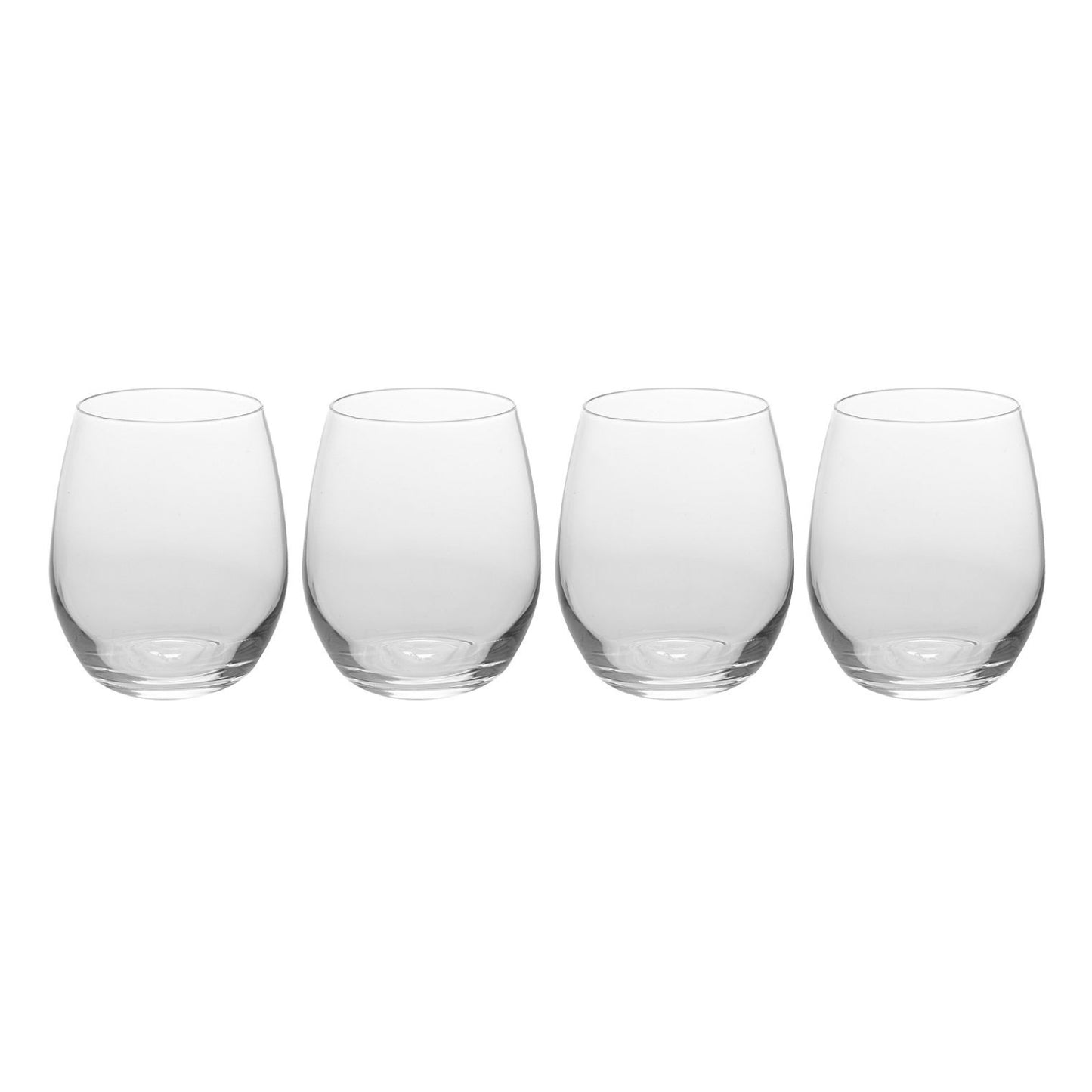 Koopman 13 oz Glass Tumbler Set of 4 - Clear