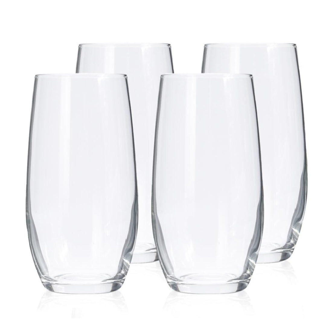 Koopman 12 oz Glass Tumbler Set of 4 - Clear