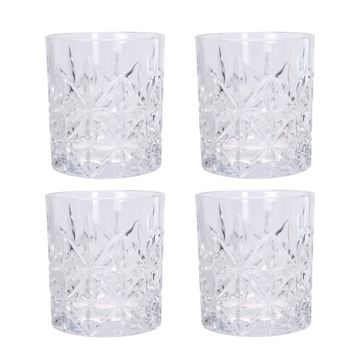 Koopman 7.78 oz Glass Tumbler Set of 4 - Clear