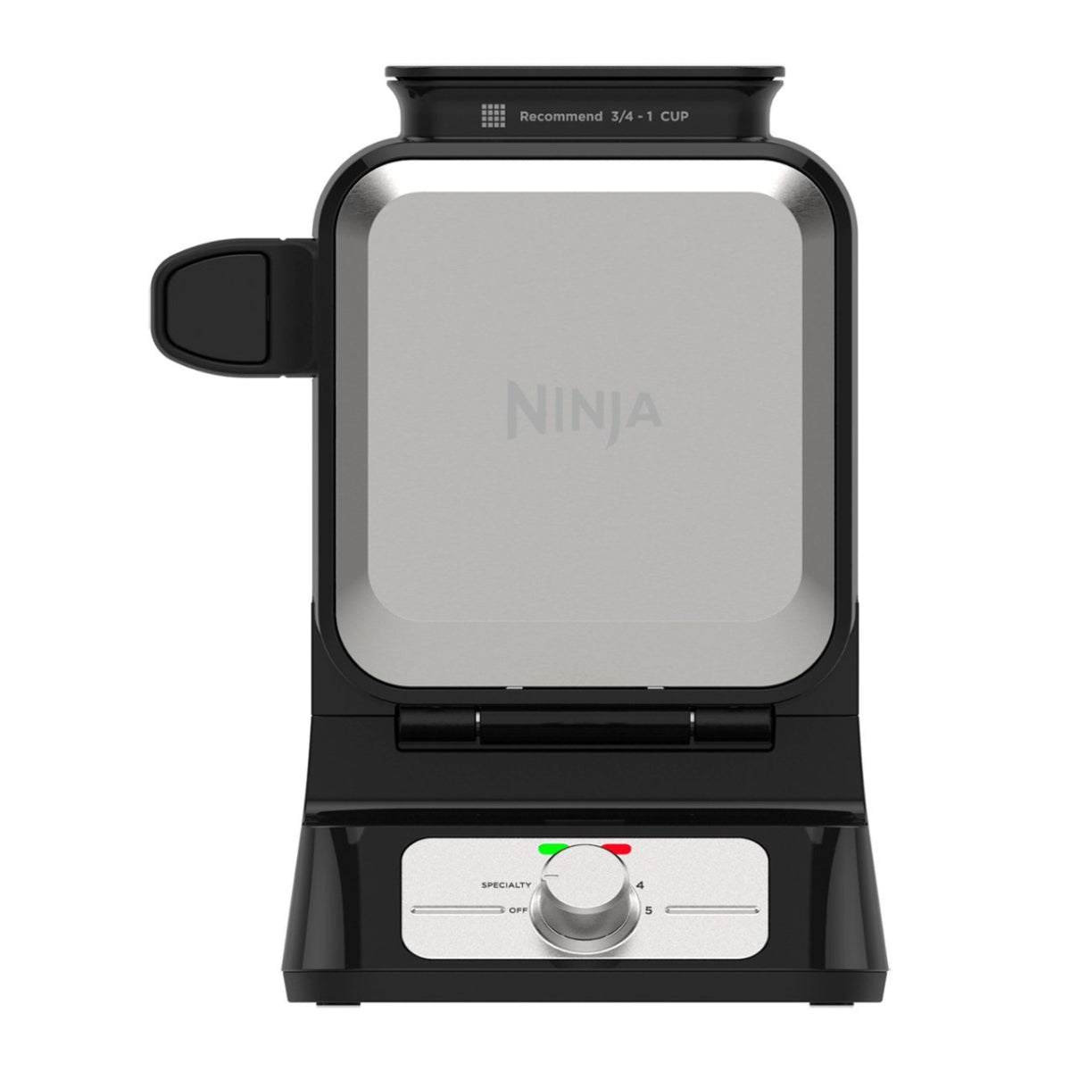 Ninja BW1001 Belgian Waffle Maker Pro Neverstick with PrecisionPour Cup - Black/Silver