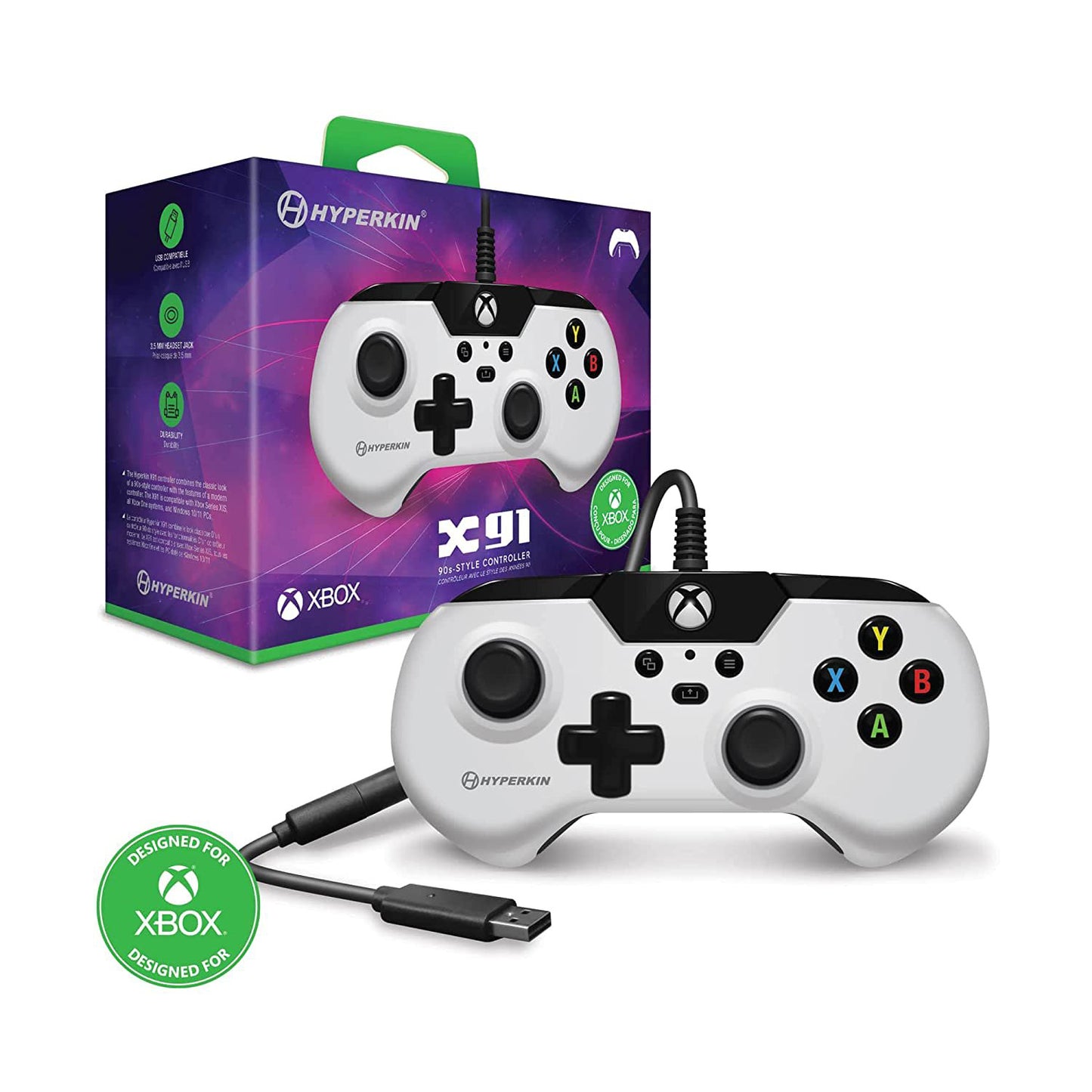 Hyperkin X91 Ice Wired Controller - White