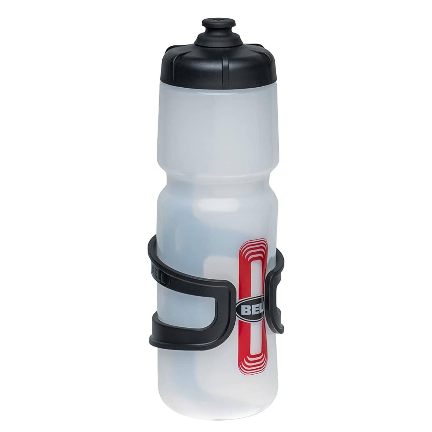 Botella de agua de plástico y portabotellas Bell Quencher de 26 oz, transparente