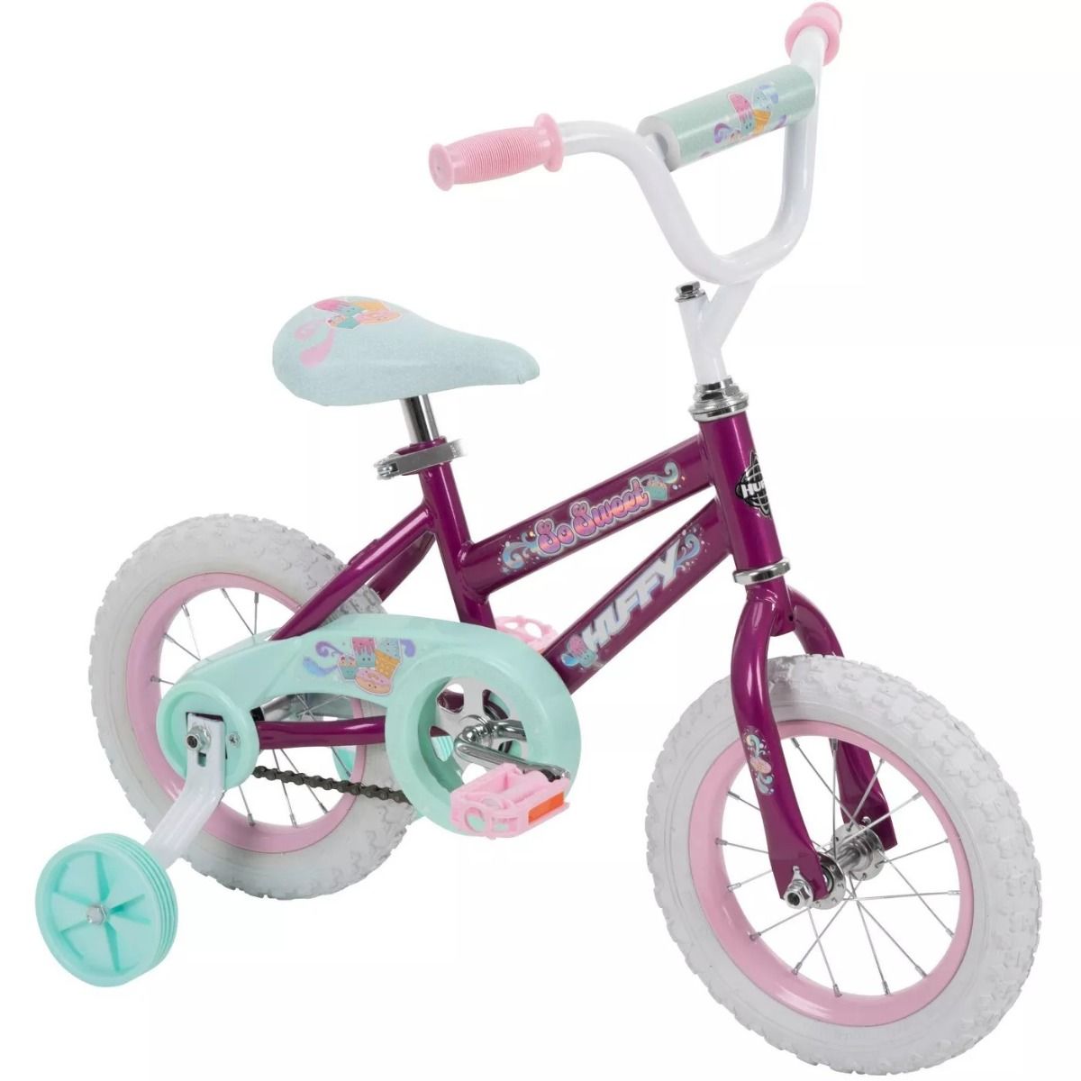 Huffy 12" So Sweet Kids Bikes with Training Wheels - Purple - Curacao