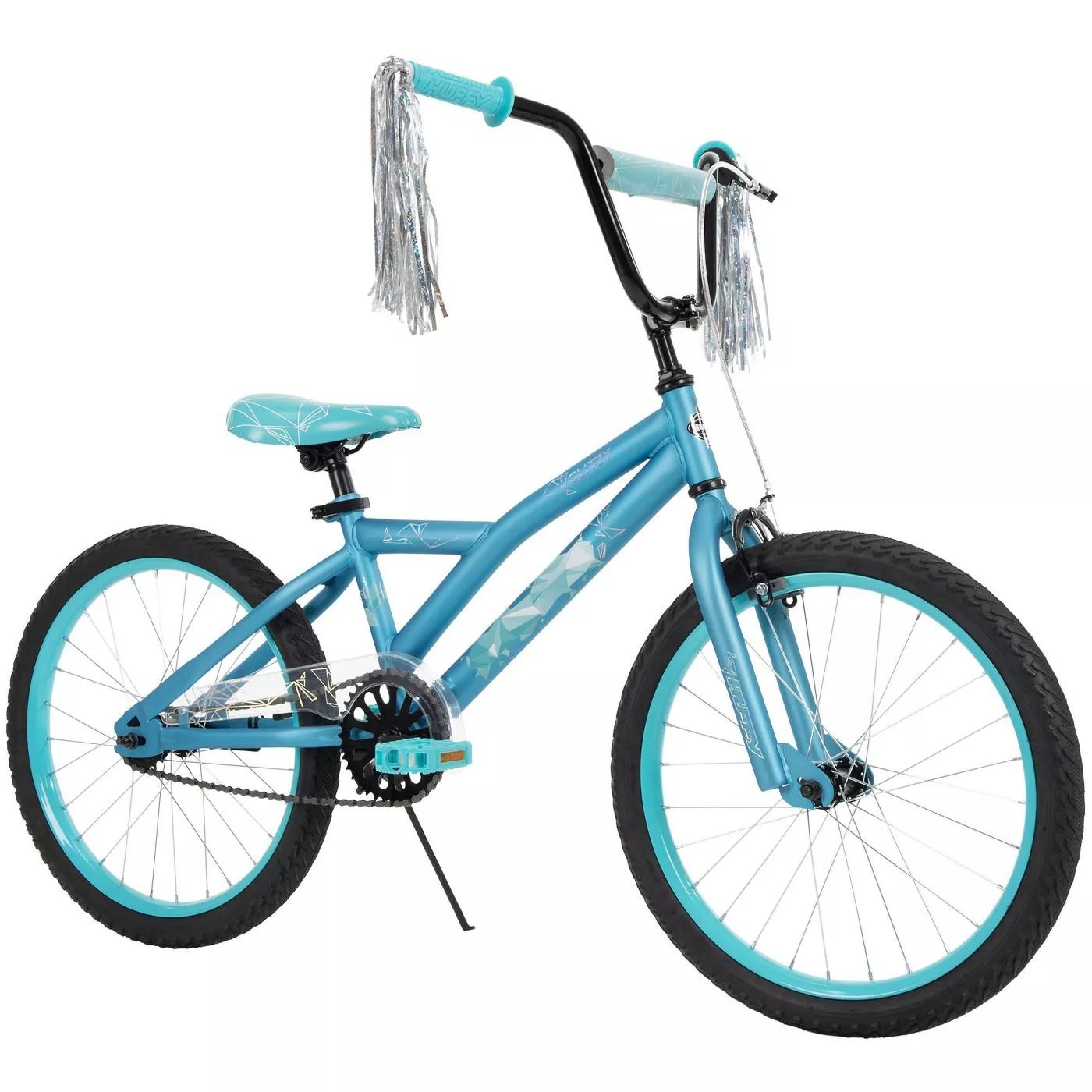 Huffy 20" Glitzy Kids Bike with Adjustable rails - Blue - Curacao