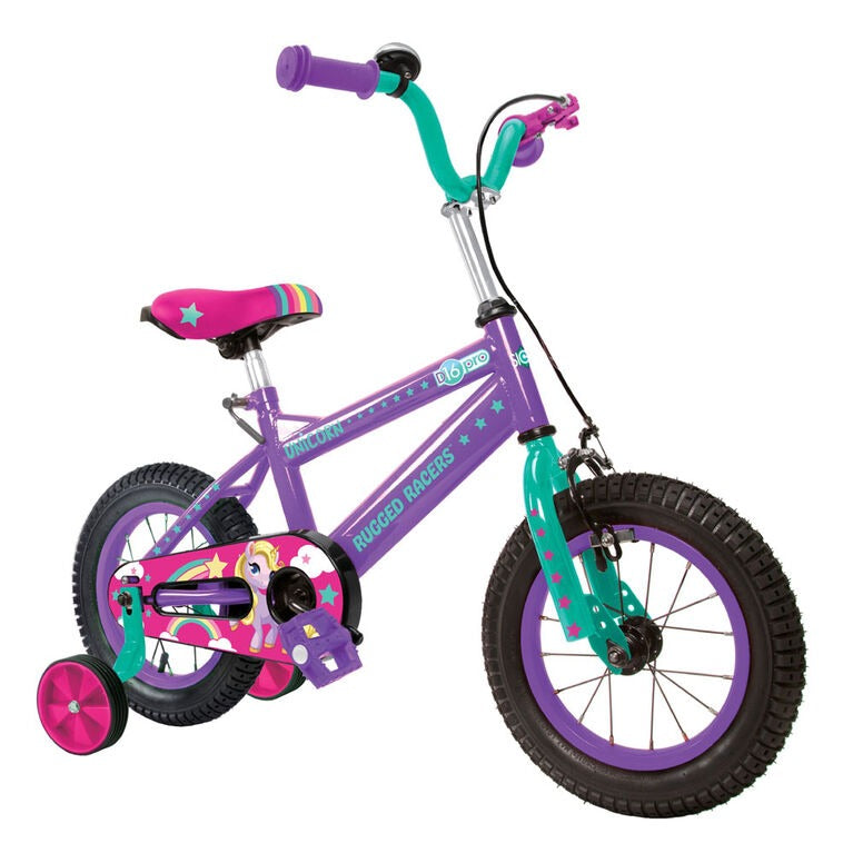Rugged Racers 16" Kids Bike with Training Wheels - Unicorn