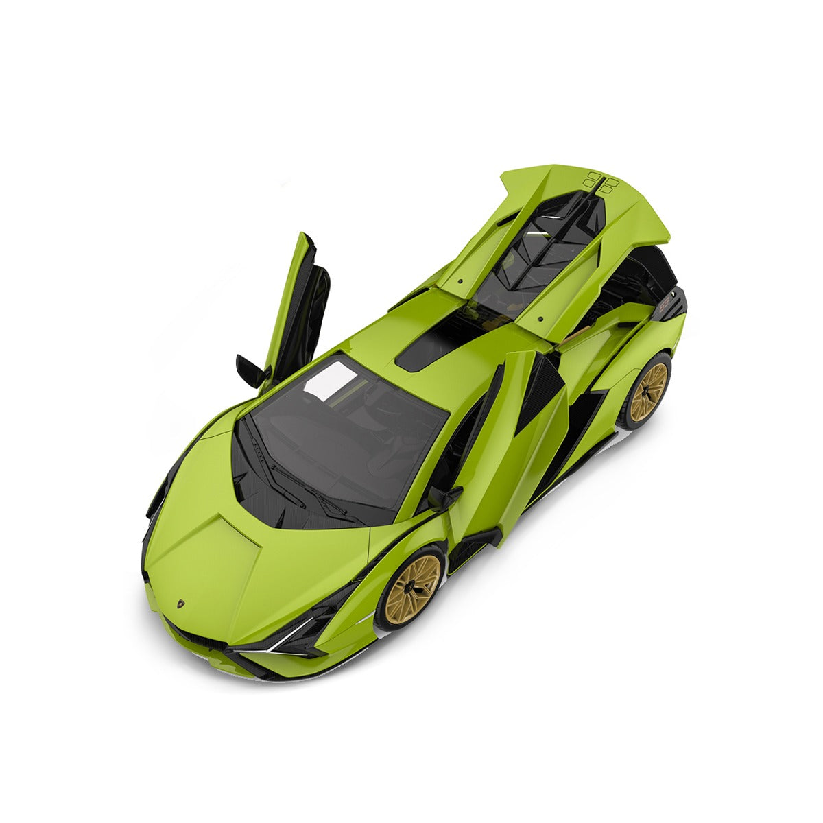 Rastar 1:18 Scale Lamborghini Sian Remote Control Building Kit - Green - Curacao
