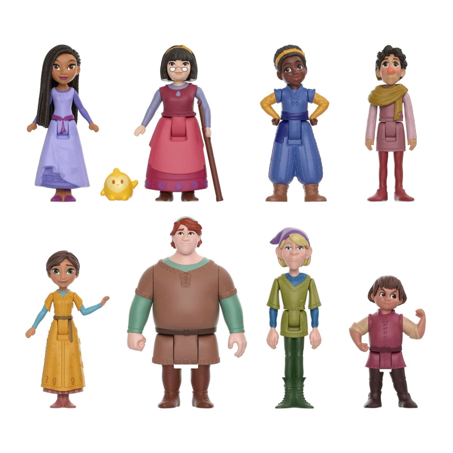 Minijuego de muñecas Disney Wish The Teens con 8 muñecas articuladas y figura de estrella