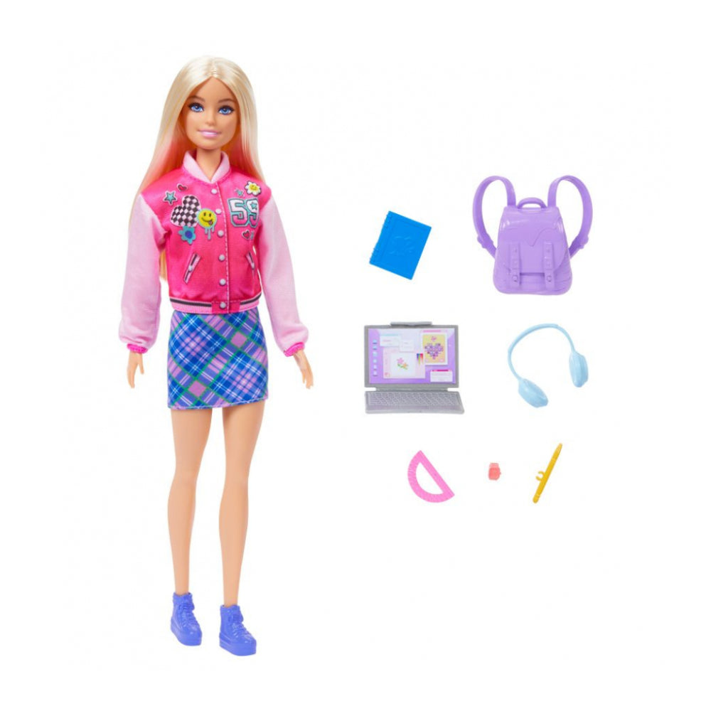 Mattel Barbie I Love School Blonde Fashion Doll with 7 Accessories