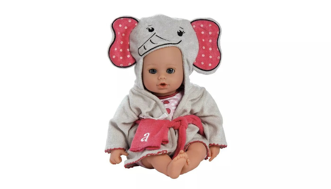Adora BathTime 13" Elephant Baby Doll with QuickDry Body - Curacao