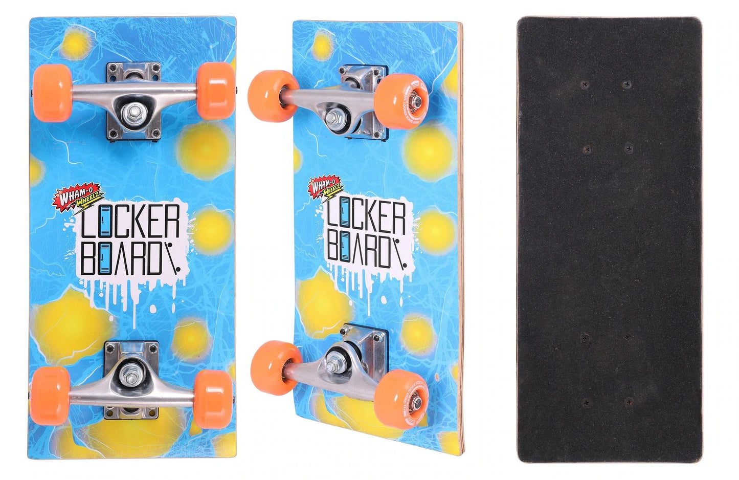 ¡Bum! ¡Oh, oh!
Patineta compacta Locker Board de 17" - Negro y azul