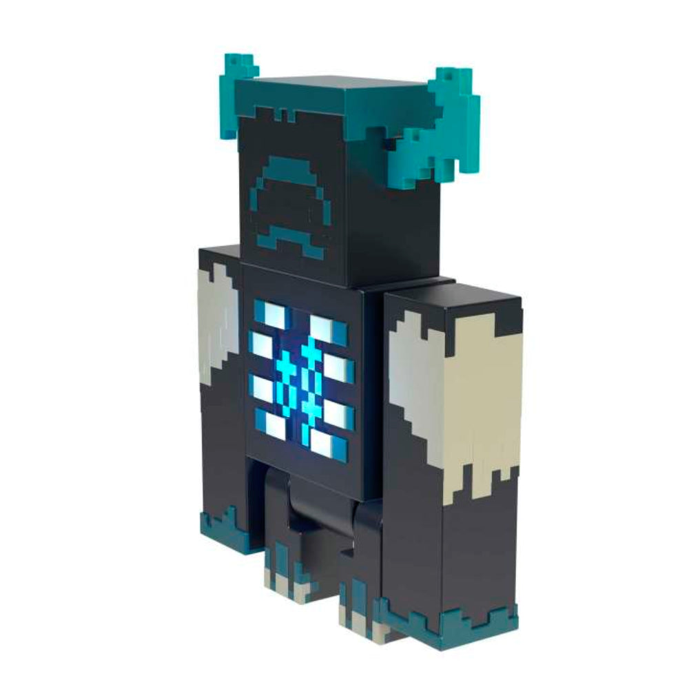 Figura de acción de Minecraft Warden con luces y sonidos
