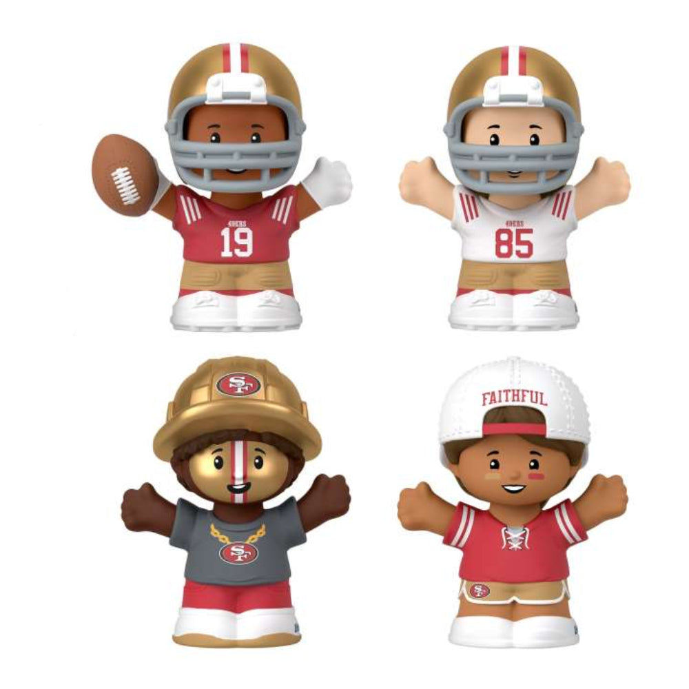 Set de figuras de edición especial de los San Francisco 49Ers de la NFL de Little People Collector (paquete de 4)