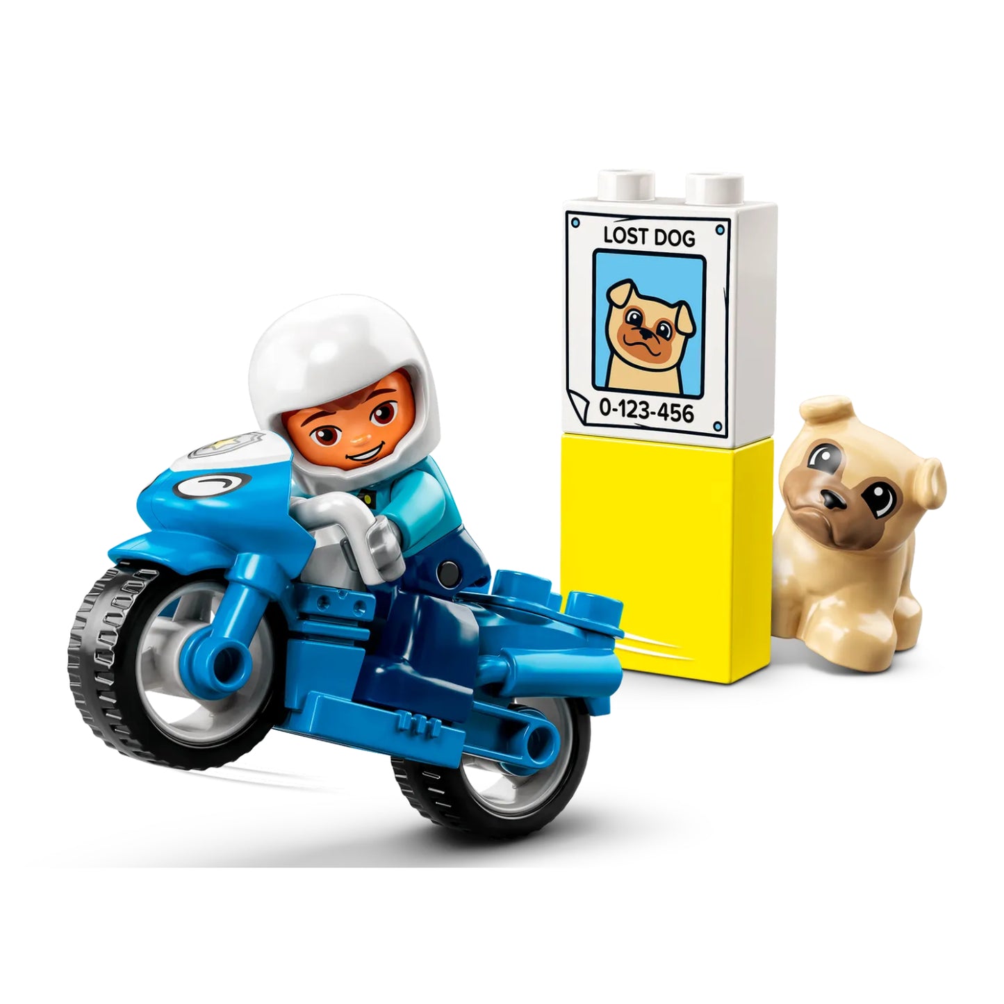 Juego de construcción de juguetes LEGO DUPLO: motocicleta policial (5 piezas)