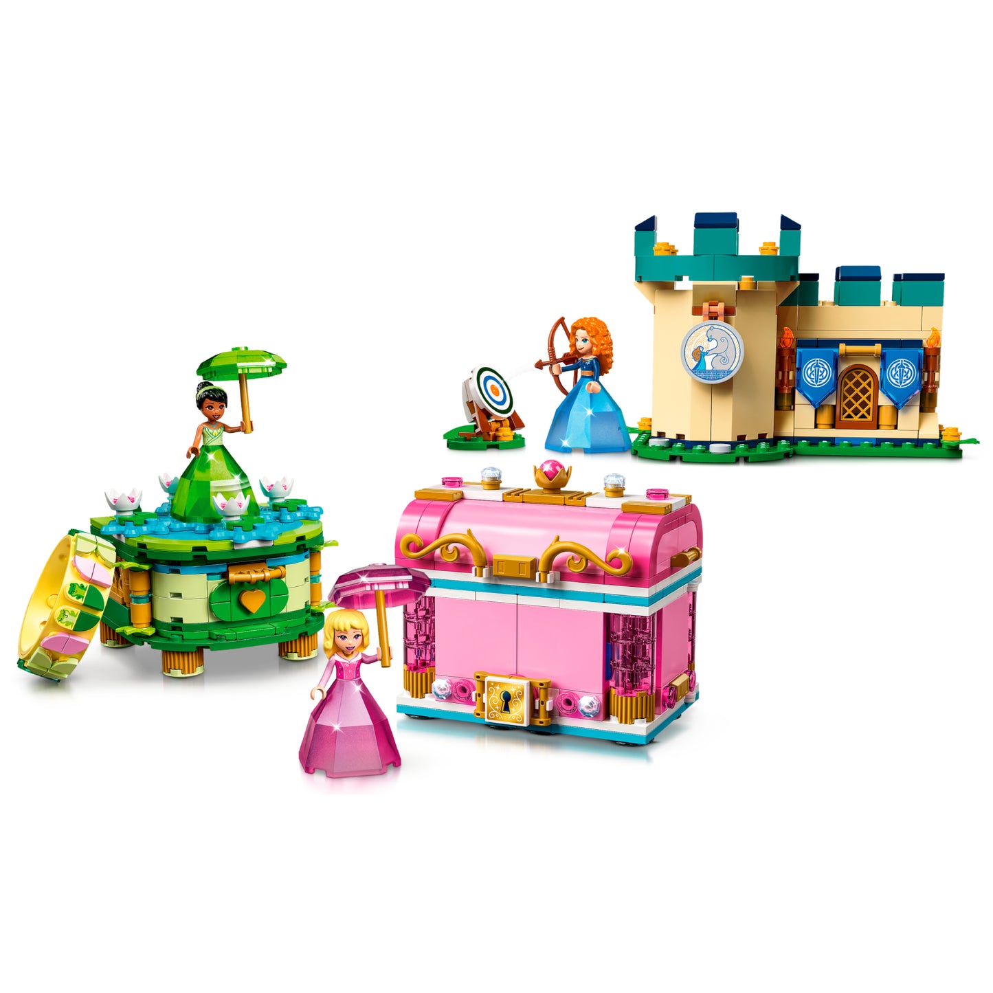 LEGO Disney Aurora, Merida and Tiana's Enchanted Creations Building Toy Set (558-Pieces)