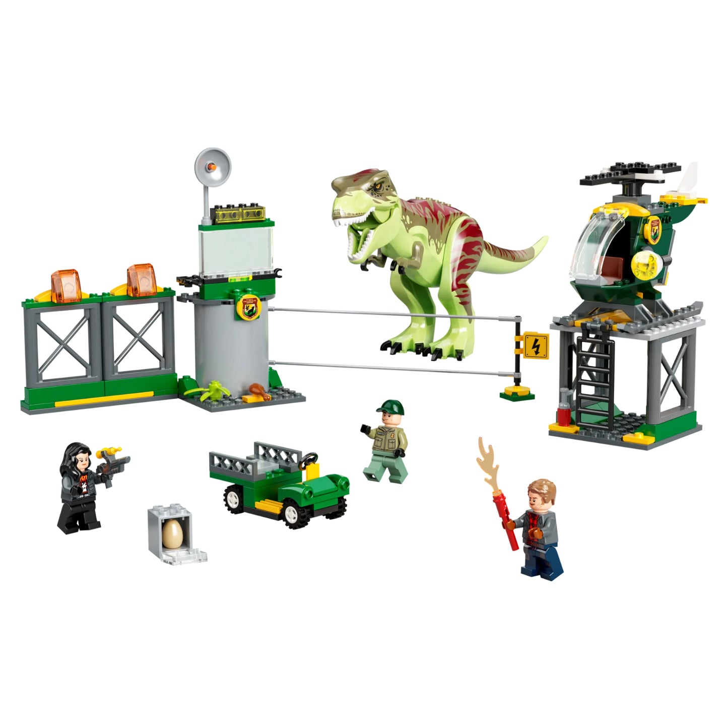 Juego de construcción LEGO Jurassic World: dinosaurio T. rex que se escapa (140 piezas)