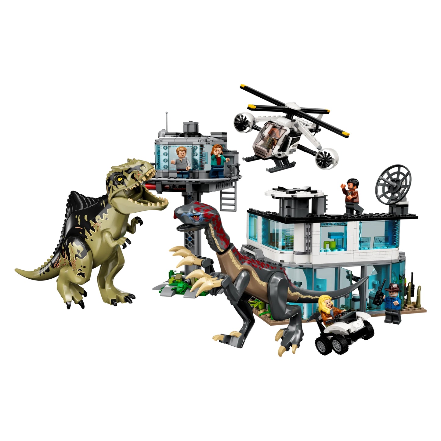 LEGO Jurassic World Giganotosaurus & Therizinosaurus Attack Building Toy Set (810-Pieces)