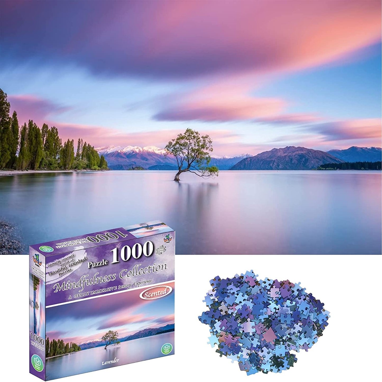 YWOW 20x27" Jasmine Scented Mindfulness Sensory Jigsaw Puzzle (1000-Piece)