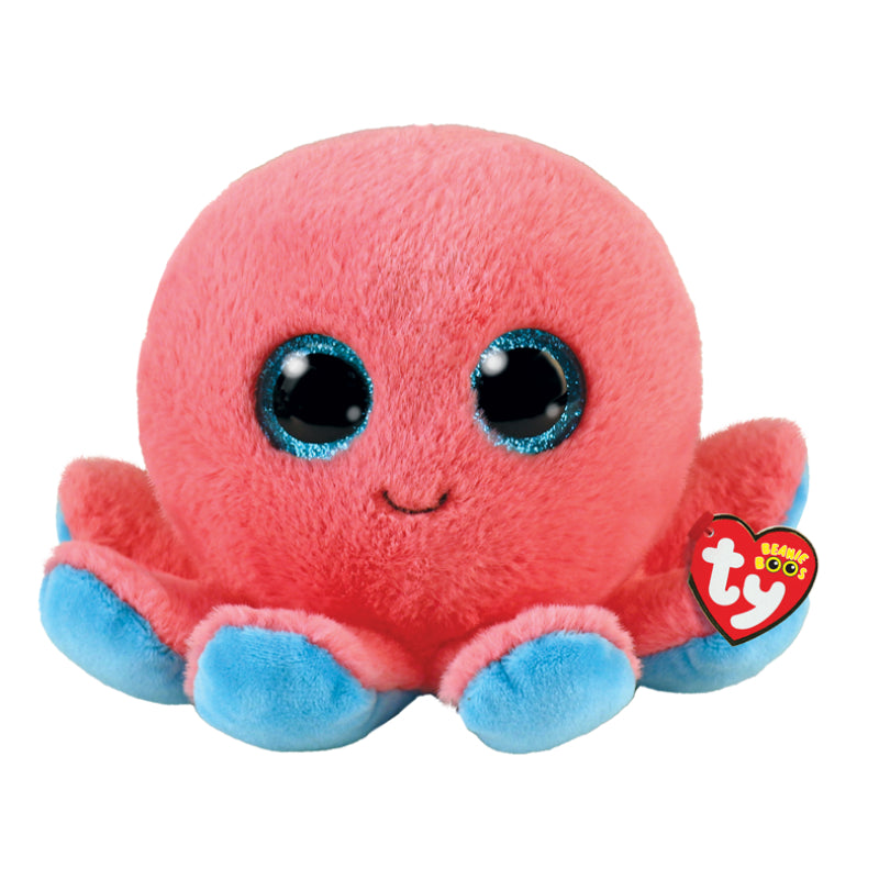 Peluche de pulpo coral "Sheldon" de 6" de Ty Beanie Boos