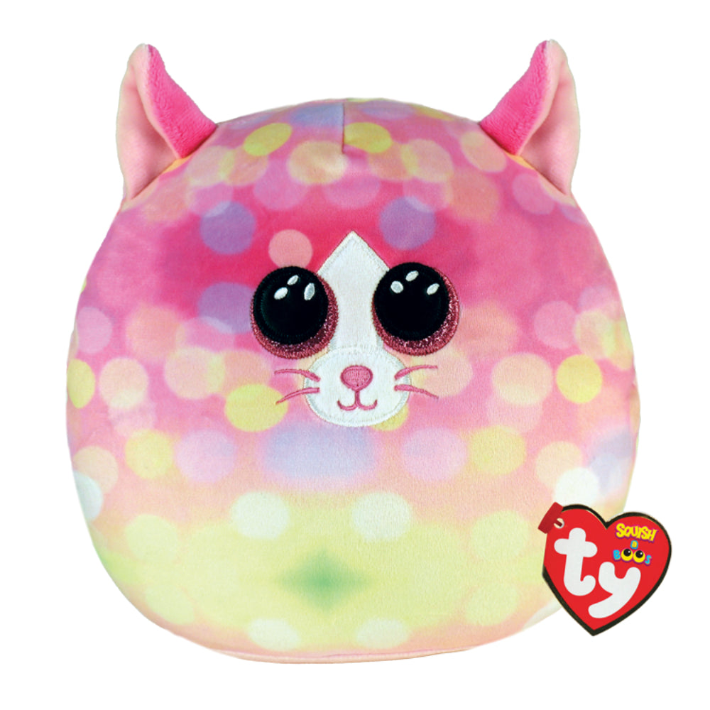 Ty Squish-A-Boos 10" Sonny Cat Plush Toy - Pink