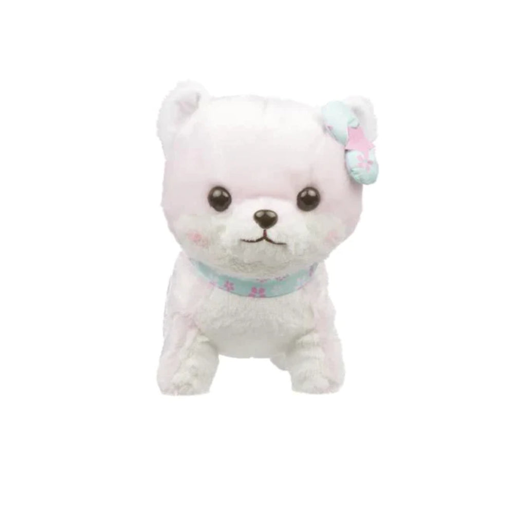 Peluche Shiba Inu Amuse Sakura, rosa/blanco