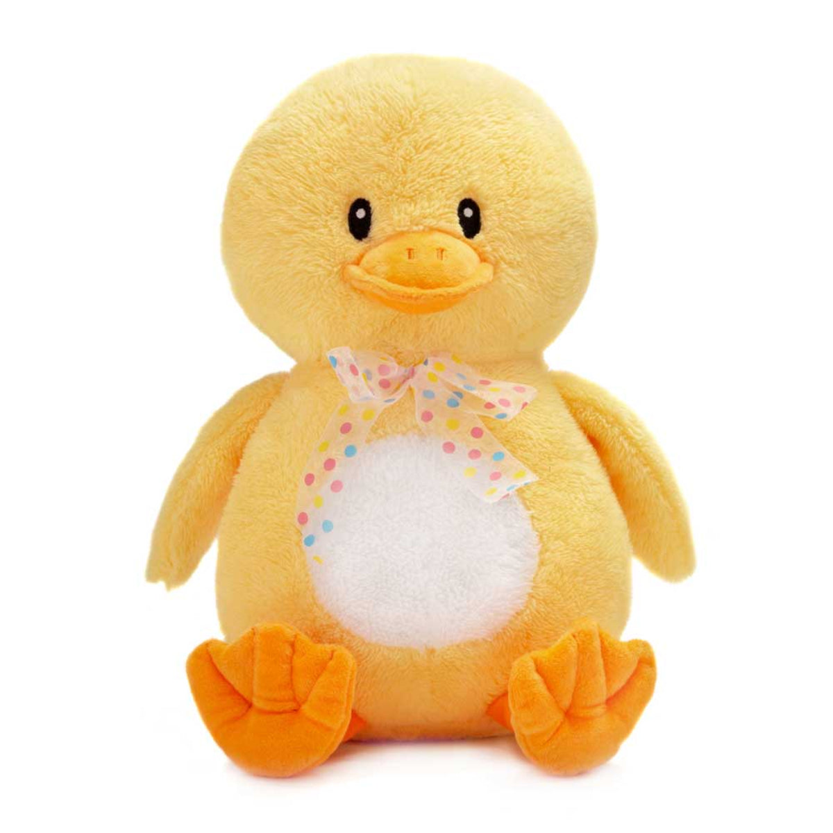 Pato de peluche amarillo con lazo de 14,5" de Fiesta