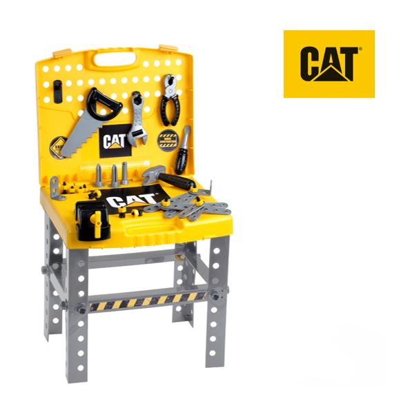 Theo Klein CAT: Foldable Workbench and Transportable Tool Shop Playset