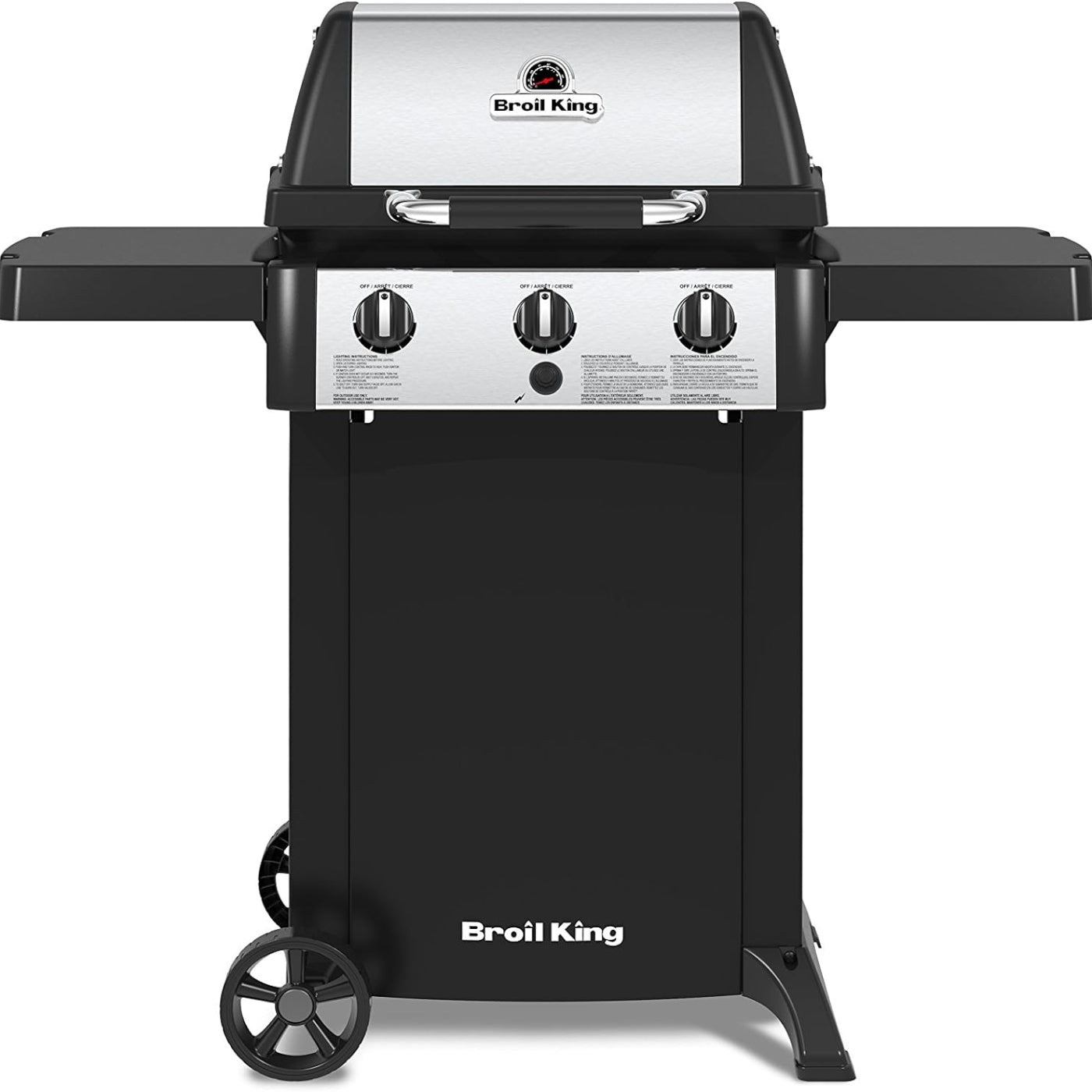 Broil King Gem 320 814154 Liquid Propane Grill with Rust Resistant - Stainless steel/Black - Curacao