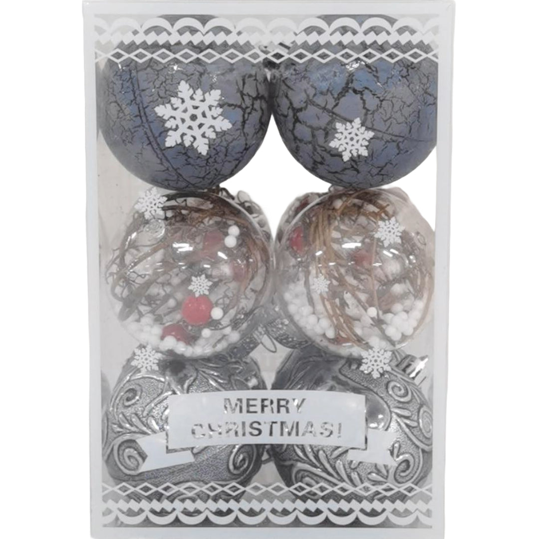 Gansu 6cm Christmas Ball Ornaments (12-Piece)