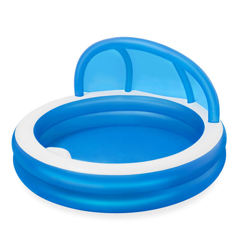 Bestway H2OGO! Summer Days Inflatable Round Family Pool with UV Careful Sunshade - Curacao