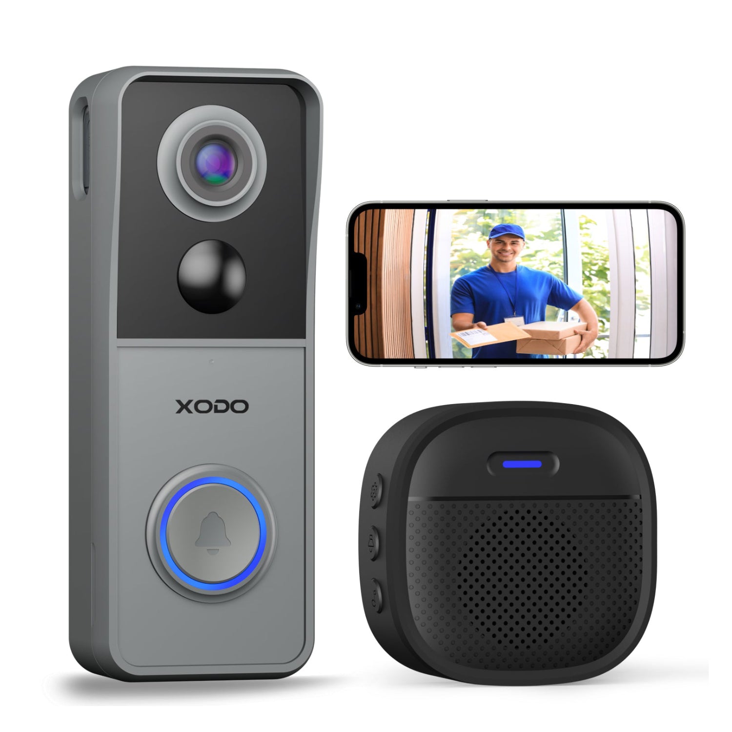 Contixo Xodo VD2 Smart WiFi Wireless Video Doorbell Camera with
