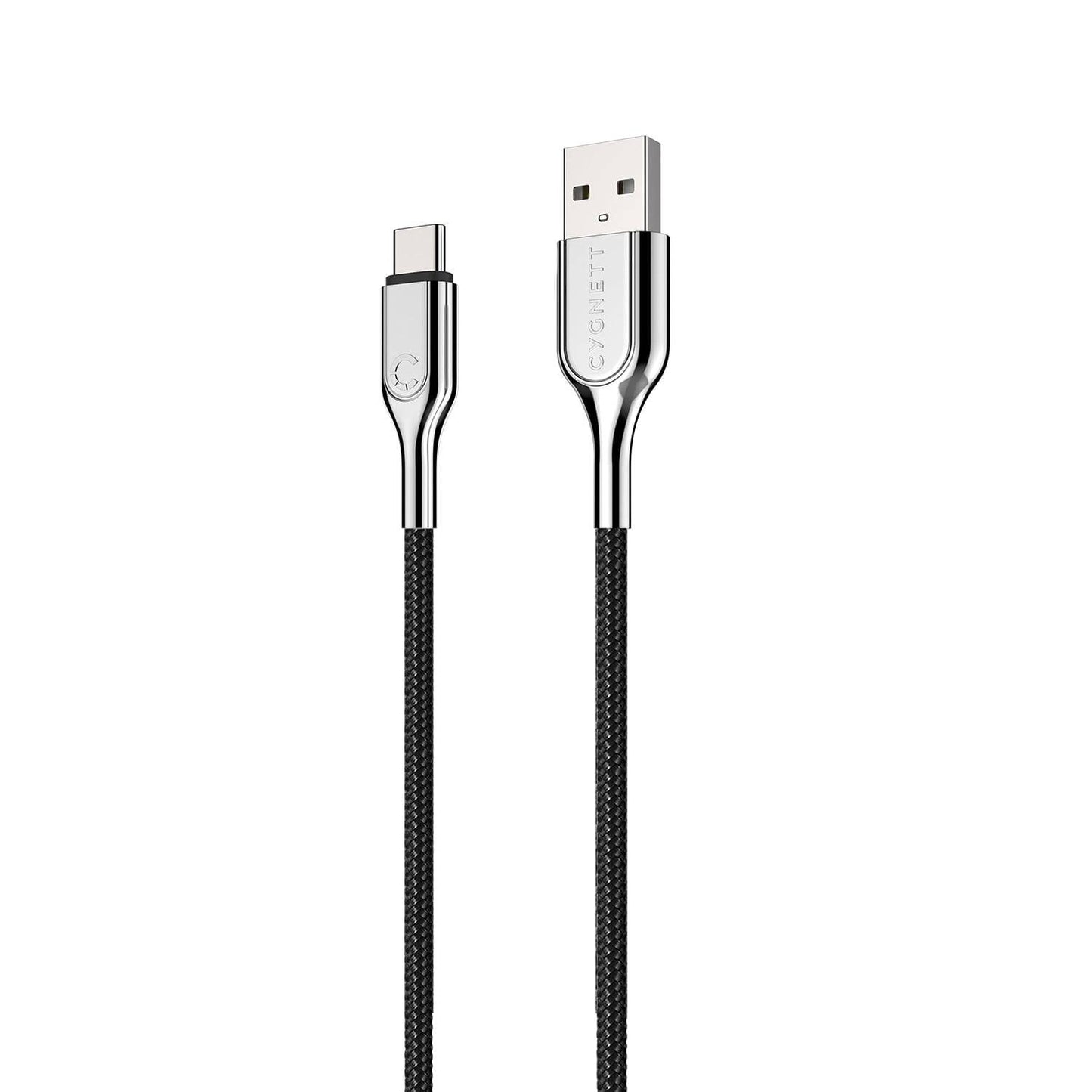 Cygnett Armored 6 ft 2.0 USB-C to USB-A Charge and Sync Cable - Black