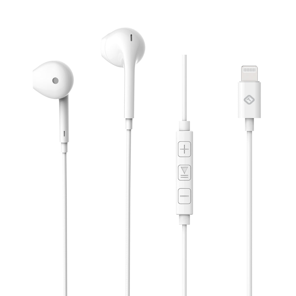 Tekya T-Buds Lightning Wired Headphones - White
