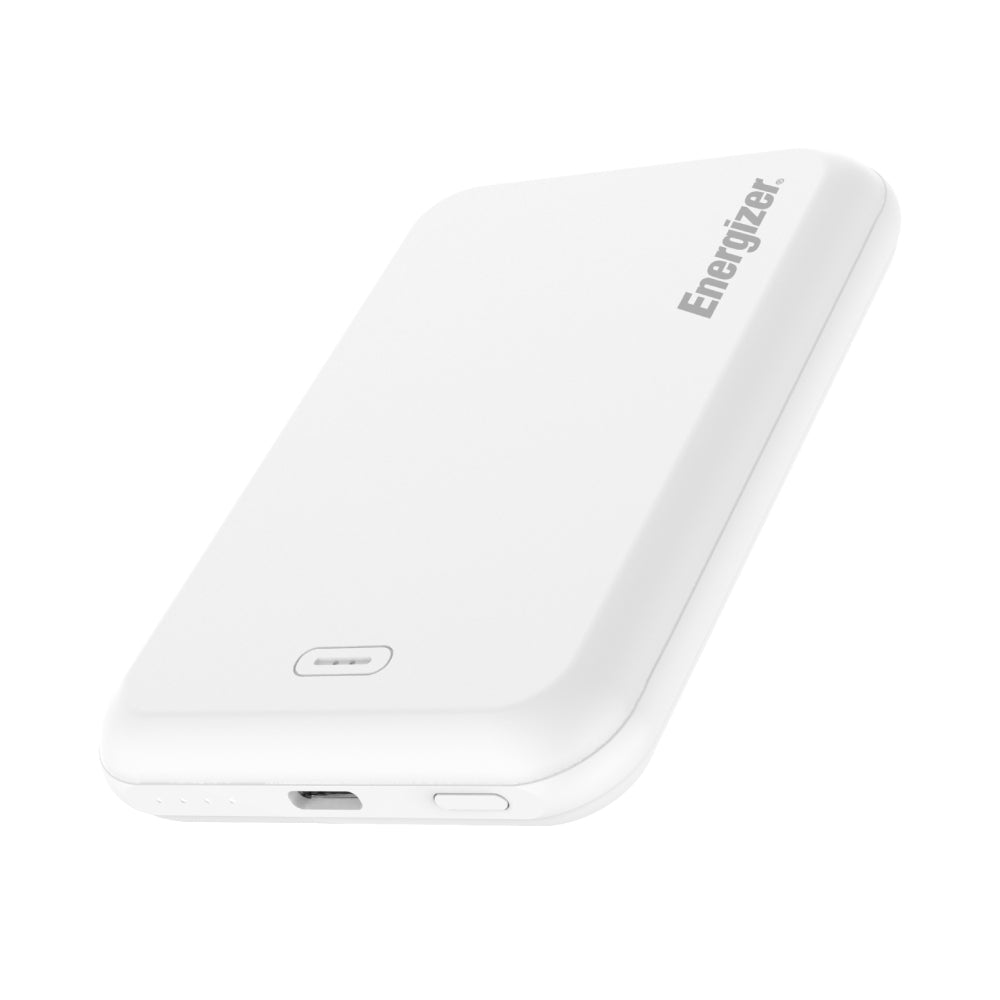 Energizer QM5000 5000mAh Magnetic Wireless Power Bank - White